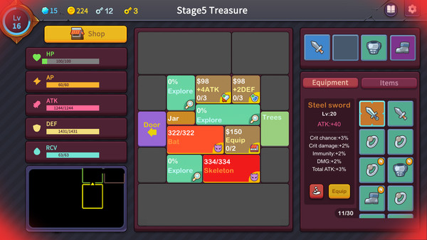 Скриншот из Minimal Dungeon RPG