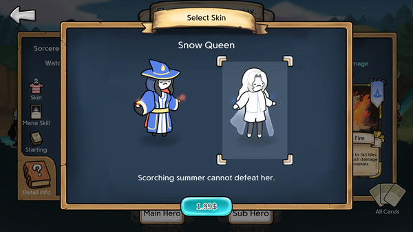 скриншот 3 Minute Heroes - Snow Queen (Sorcerer Skin) 1