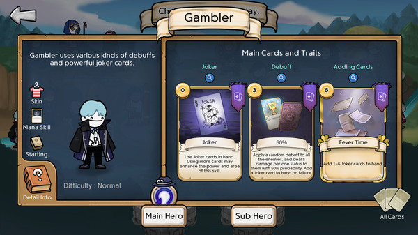 скриншот 3 Minute Heroes - Magician (Gambler Skin) 0