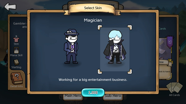 скриншот 3 Minute Heroes - Magician (Gambler Skin) 1