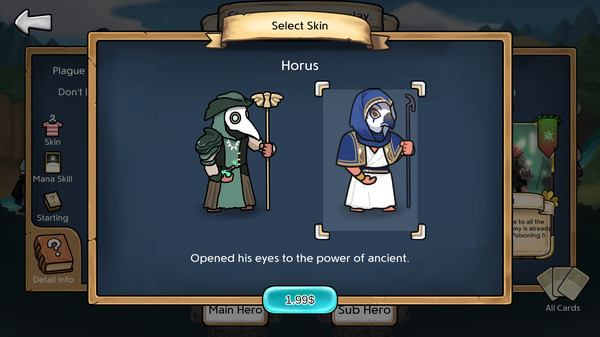 скриншот 3 Minute Heroes - Horus (Plague Doctor Skin) 1
