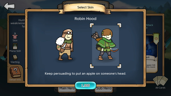 скриншот 3 Minute Heroes - Robin Hood (Hunter Skin) 1