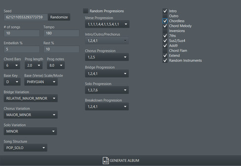 Скриншот из MuGen - The Music Generator