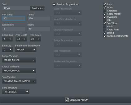 Скриншот из MuGen - The Music Generator