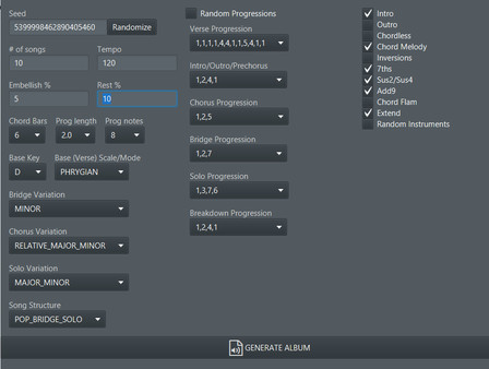 Скриншот из MuGen - The Music Generator