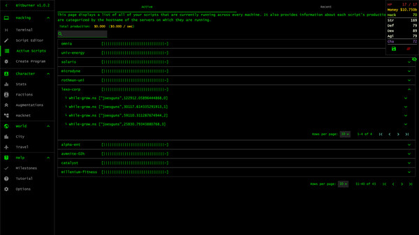 Bitburner game for Linux 1