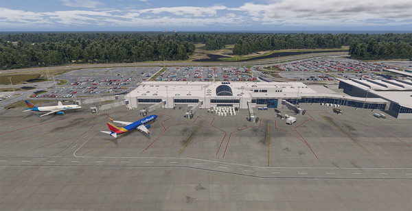 скриншот X-Plane 11 - Add-on: Verticalsim - KMYR - Myrtle Beach International Airport XP 0