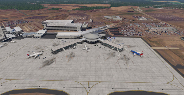 скриншот X-Plane 11 - Add-on: Verticalsim - KGEG - Spokane International Airport XP 3