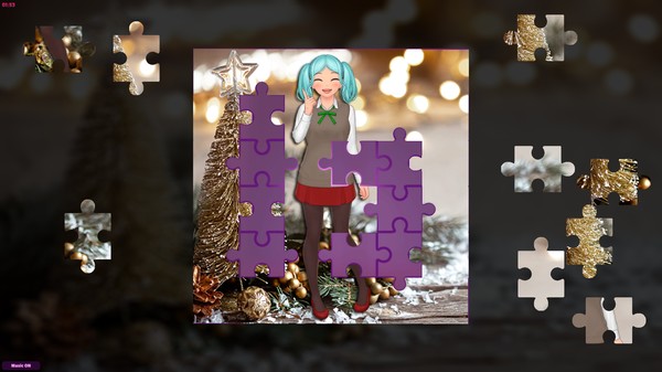 скриншот Anime Jigsaw Girls - Christmas 0