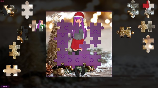 скриншот Anime Jigsaw Girls - Christmas 2