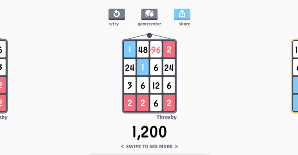 Скриншот из Threes! Скриншот из Threes!