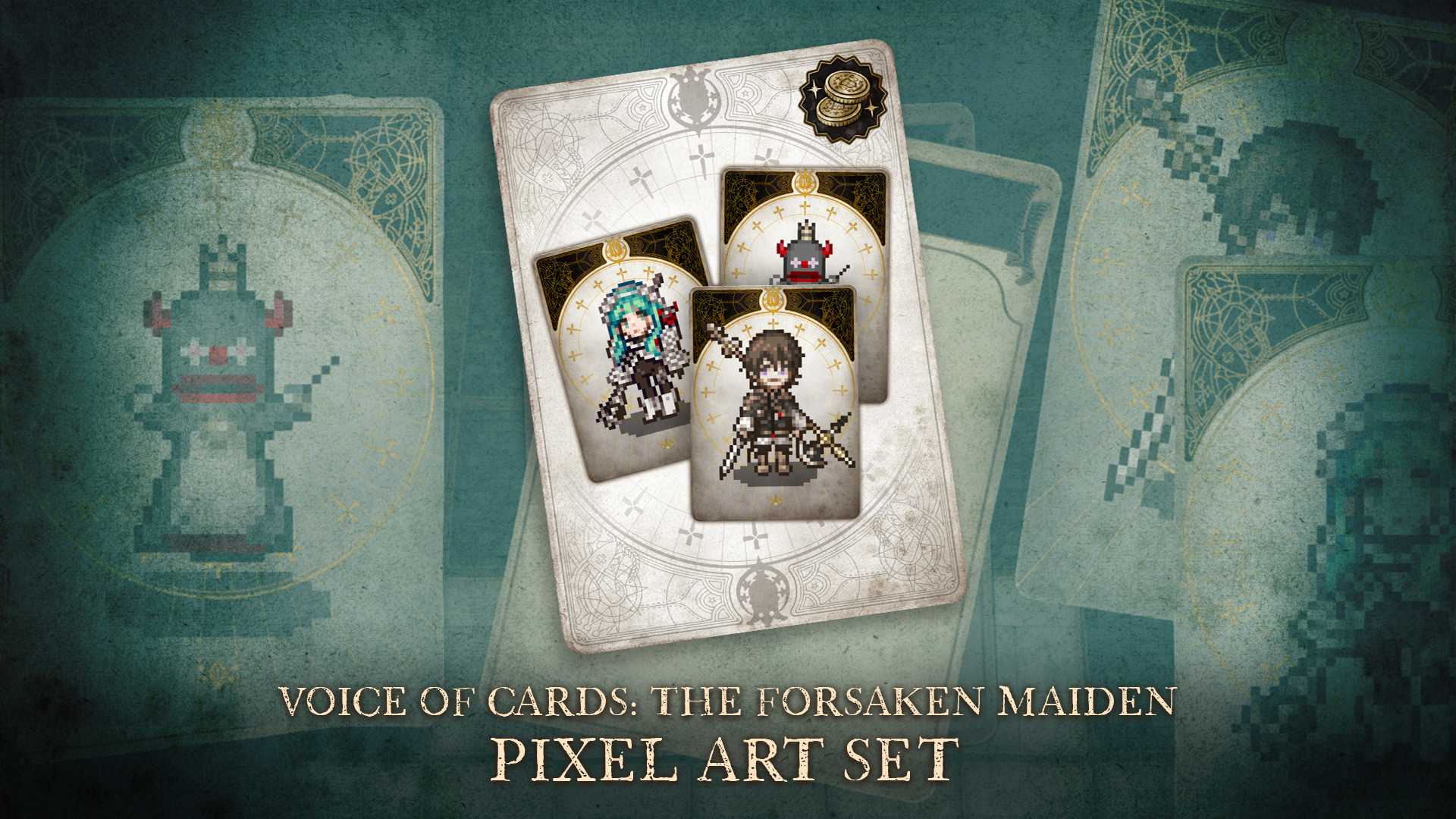 Voice of Cards: The Forsaken Maiden Pixel Art Set Featured Screenshot #1
