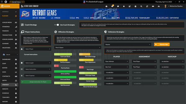 Скриншот из Draft Day Sports: Pro Basketball 2022
