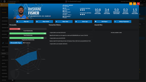 Скриншот из Draft Day Sports: Pro Basketball 2022