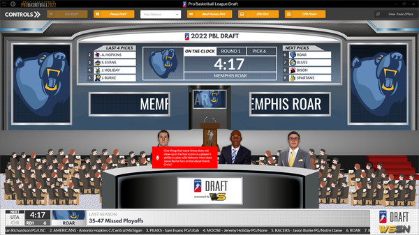 скриншот Draft Day Sports: Pro Basketball 2022 0