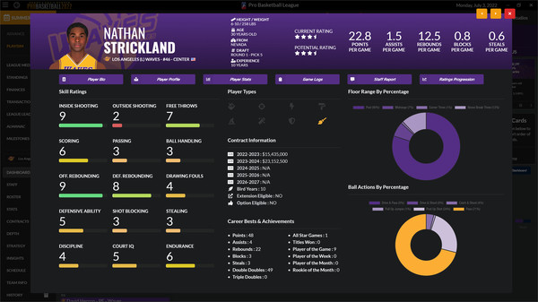 Скриншот из Draft Day Sports: Pro Basketball 2022