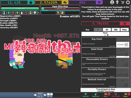 Скриншот из Idle Superpowers