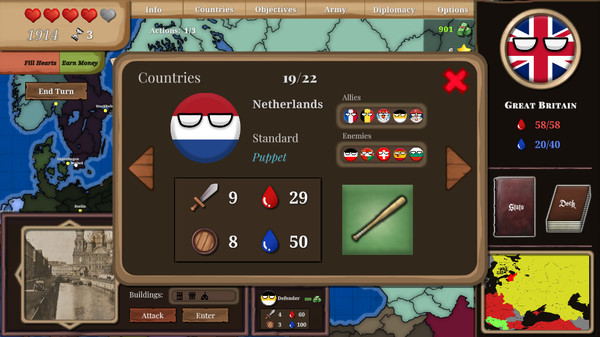 Скриншот из Countryball: Europe 1890