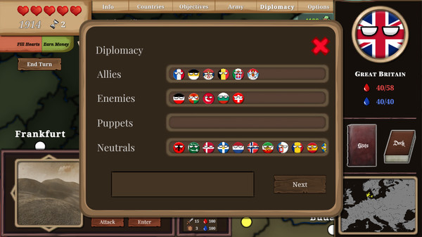 Скриншот из Countryball: Europe 1890