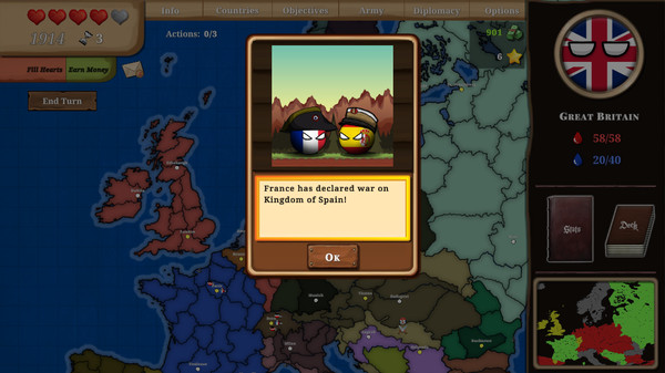 Скриншот из Countryball: Europe 1890