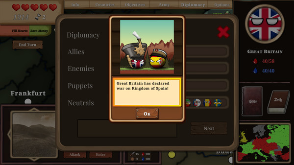 Скриншот из Countryball: Europe 1890
