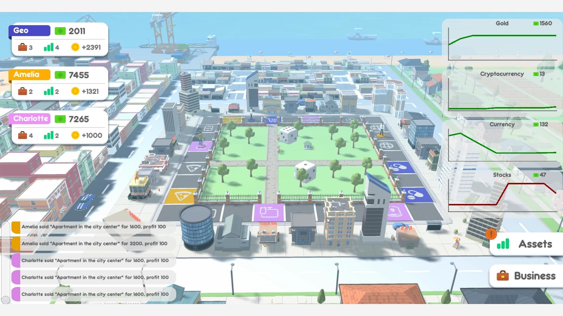 Blue Chips: economic multiplayer board game #0