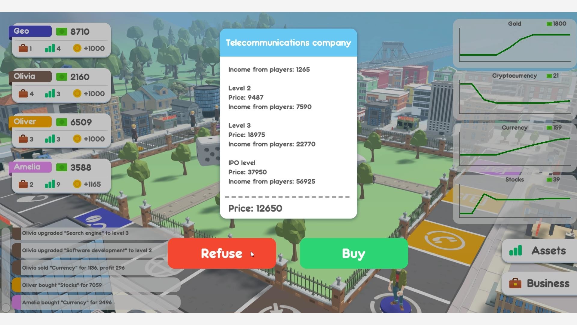 Blue Chips: economic multiplayer board game #3