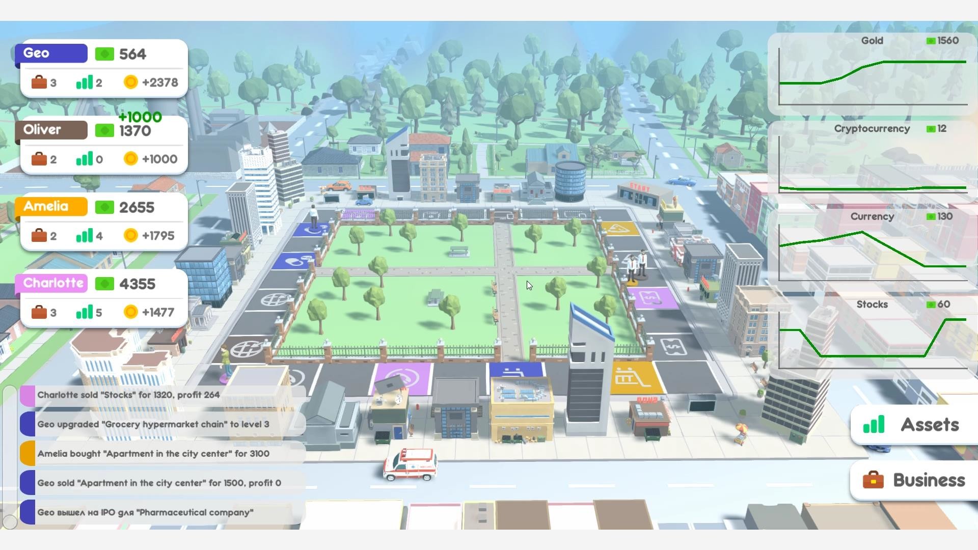 Blue Chips: economic multiplayer board game #4