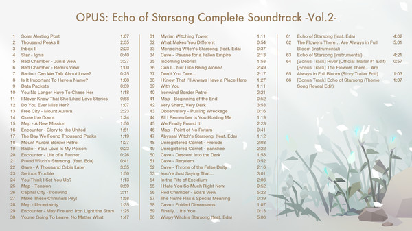 скриншот OPUS: Echo of Starsong Complete Soundtrack -Vol.2- 1