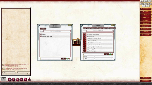 скриншот Fantasy Grounds - Rumours, Notes and Books Collection (Pathfinder 2E) 3