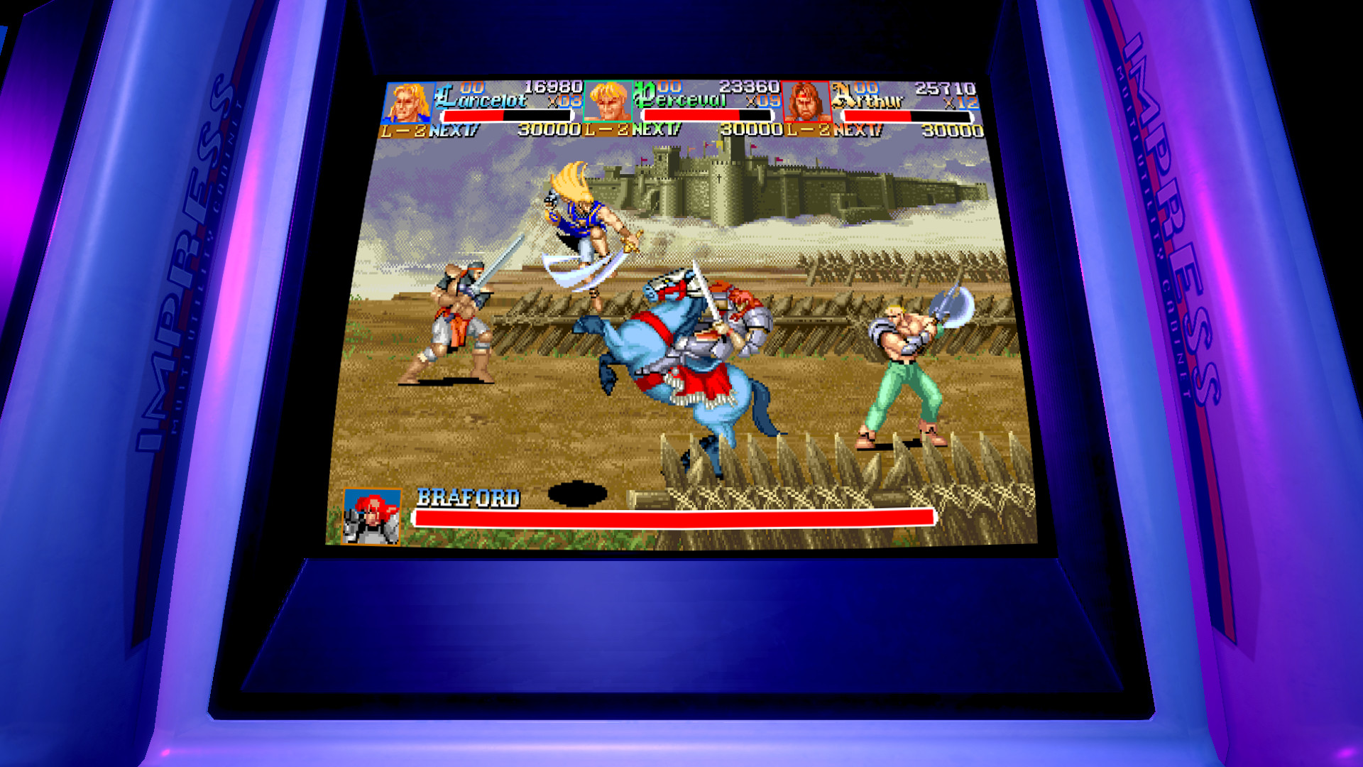 Knights of the Round SNES 2 player 60fps 