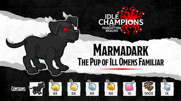 Idle Champions - Marmadark the Pup of Ill Omens Familiar Pack