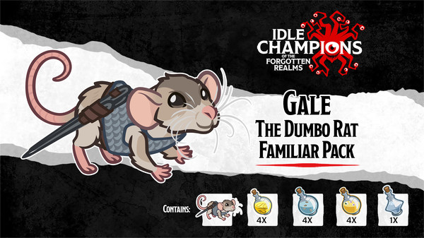 Idle Champions - Gale the Dumbo Rat Familiar Pack