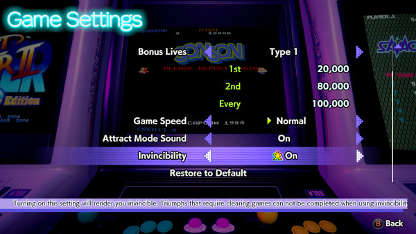 Capcom Arcade 2nd Stadium: Invincibility