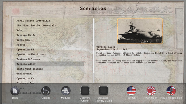 скриншот Carrier Battles - Submarines & Torpedo Alley scenario Sep 42 0
