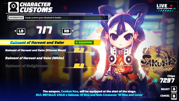 скриншот METALLIC CHILD x Sakuna: Of Rice and Ruin Crossover 