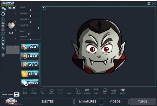 Emotes creator tool - Content +