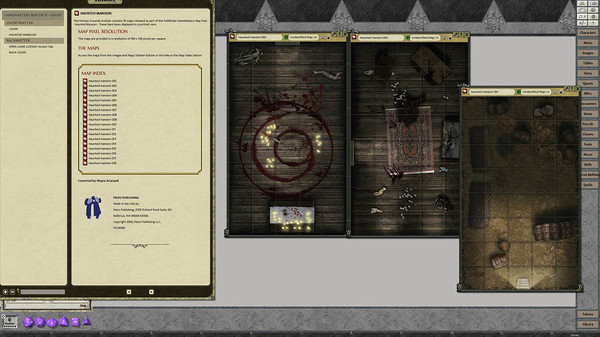 скриншот Fantasy Grounds - GameMastery Map Pack: Haunted Mansion 0