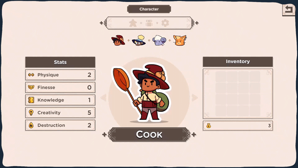 PRESENTATION - Baladins : campagne participative 5 BaladinsCharacterMenu | RPG Jeuxvidéo