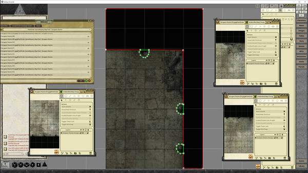 скриншот Fantasy Grounds - Pathfinder RPG - GameMastery Map Pack: Dungeon Rooms 1