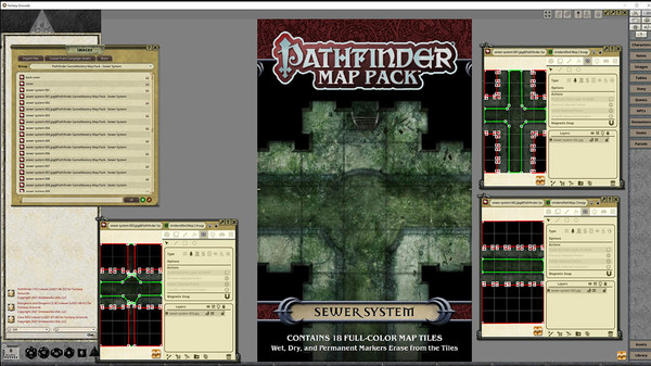 скриншот Fantasy Grounds - Pathfinder RPG - GameMastery Map Pack: Sewer System 2