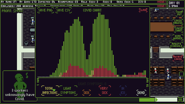 Скриншот из Covid Simulator