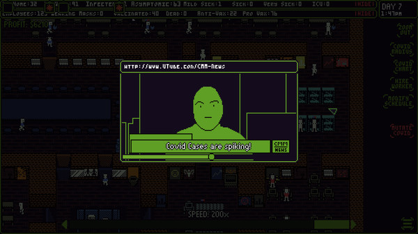 Скриншот из Covid Simulator