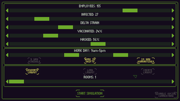 Скриншот из Covid Simulator