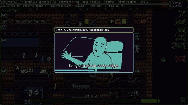Скриншот из Covid Simulator