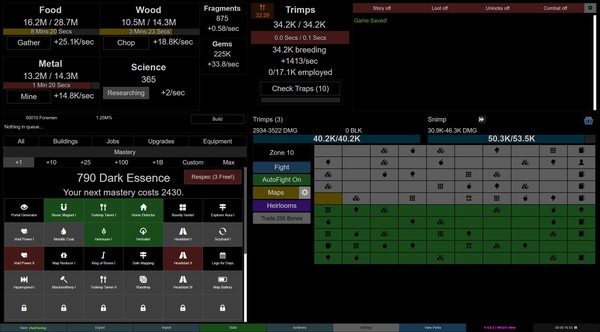 Trimps game for Linux 1