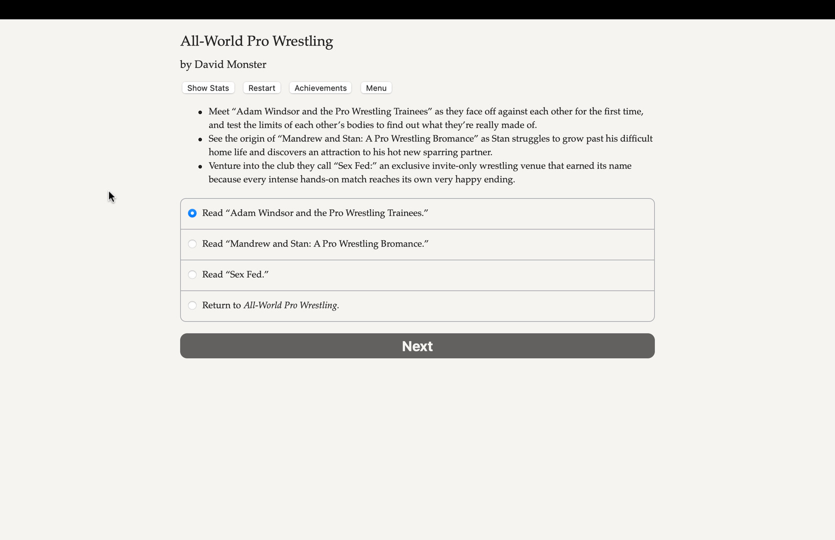 All World Pro Wrestling - Bonus Stories #0