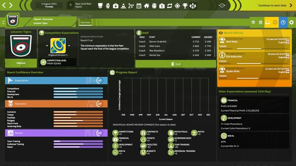 Скриншот из Rugby Union Team Manager 4
