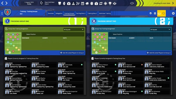 Скриншот из Rugby Union Team Manager 4