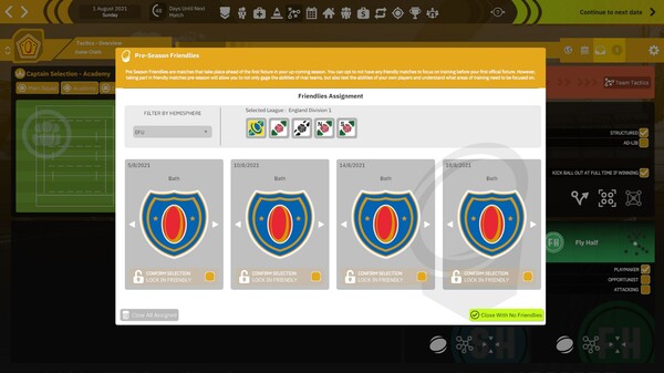 Скриншот из Rugby Union Team Manager 4